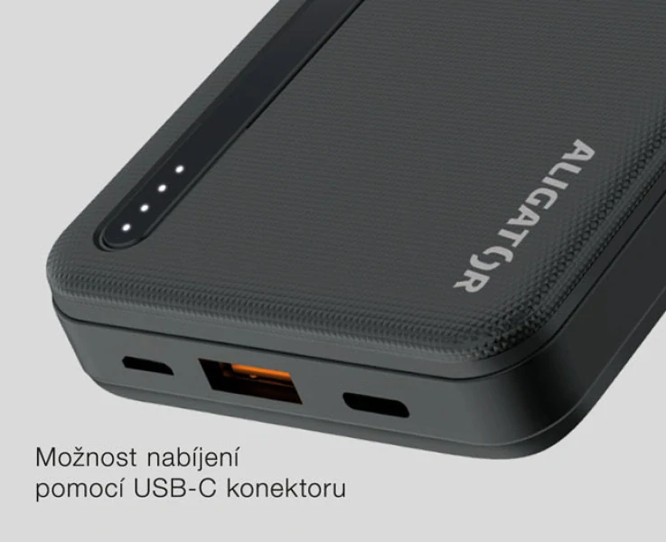 POWERBANKA ALIGATOR PBAL2050 / 20.000mAh / 20W / černá