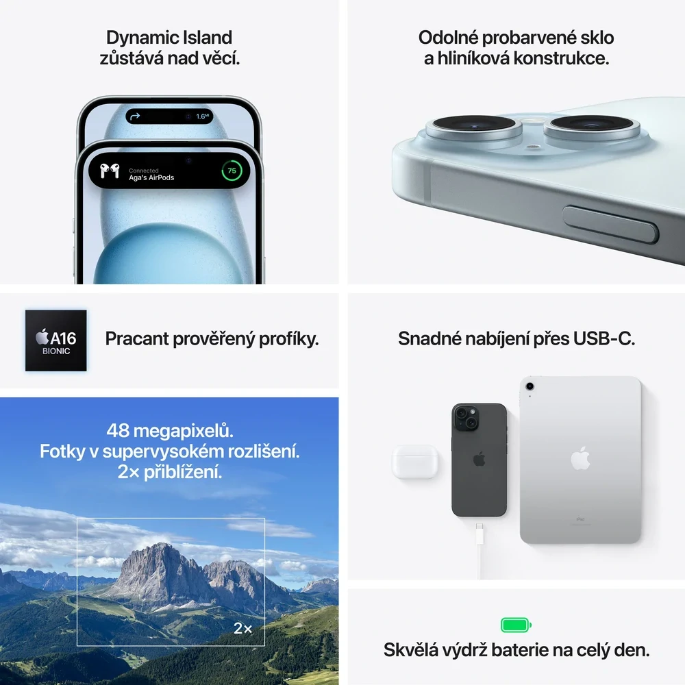 APPLE IPHONE 15 128GB ŽLUTÝ,POUŽITÉ ZBOŽÍ